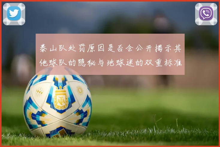 泰山队处罚原因是否会公开揭示其他球队的隐秘与地球迷的双重标准